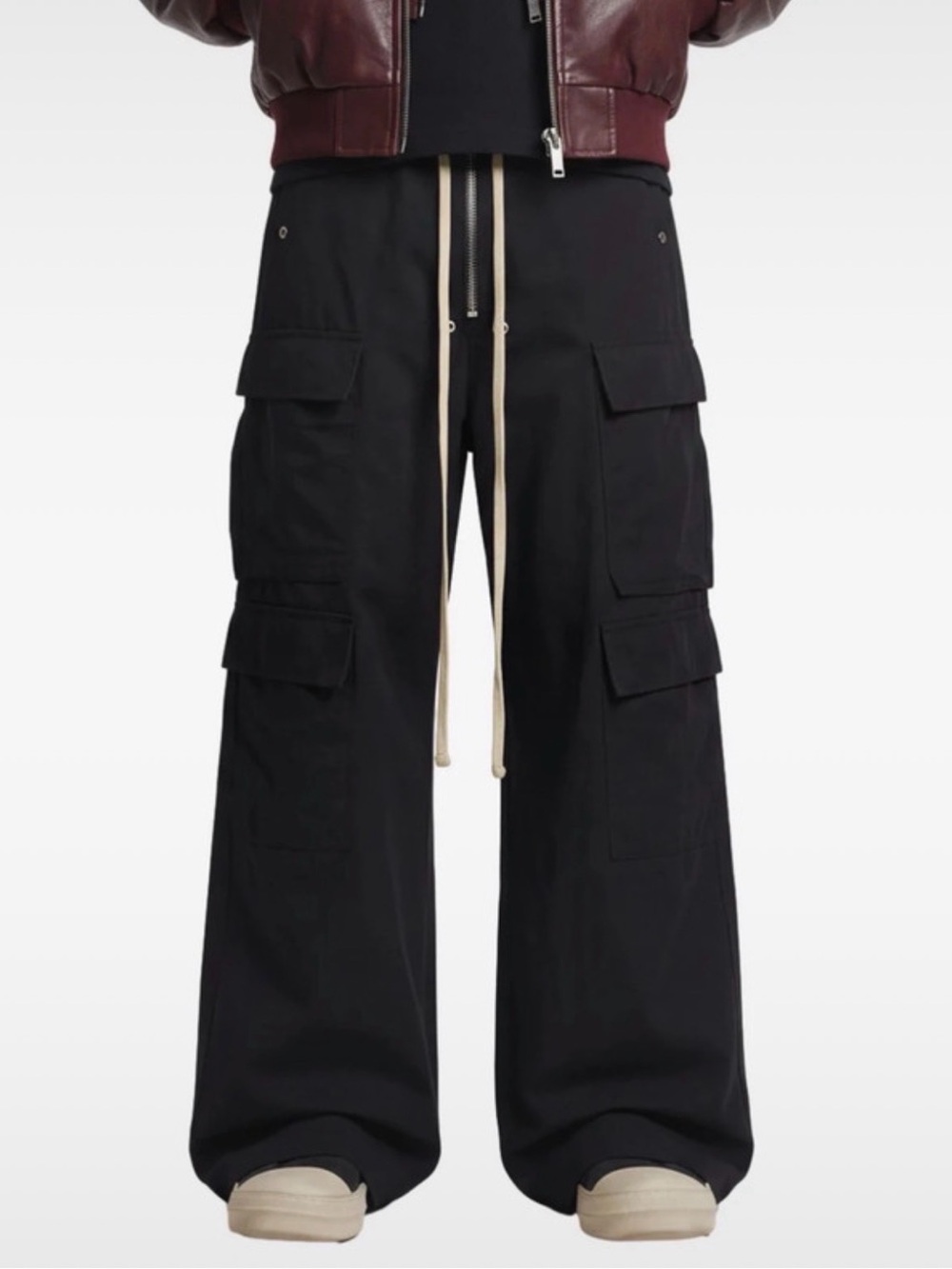 Supermade Woven Multi-Pocket
Baggy Black Flared Pants Mens Size
M - NWOT